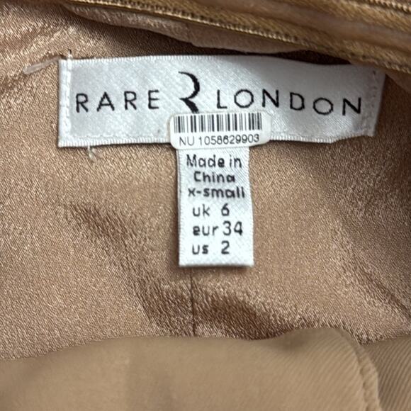 Anthropologie Rare London Sleeveless Jumpsuit Tan Size 2 Tailored Bandeau - Picture 5 of 6